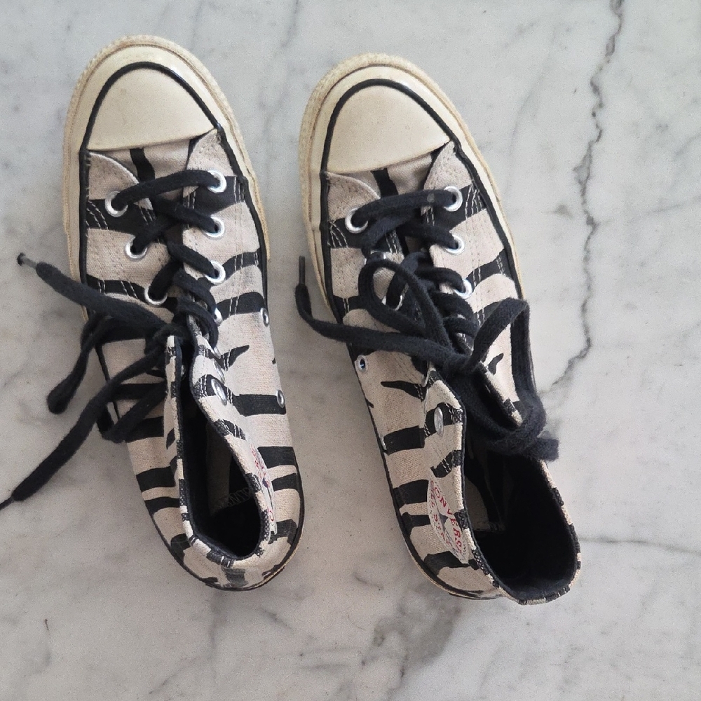 Converse Black and White Zebra High-Tops